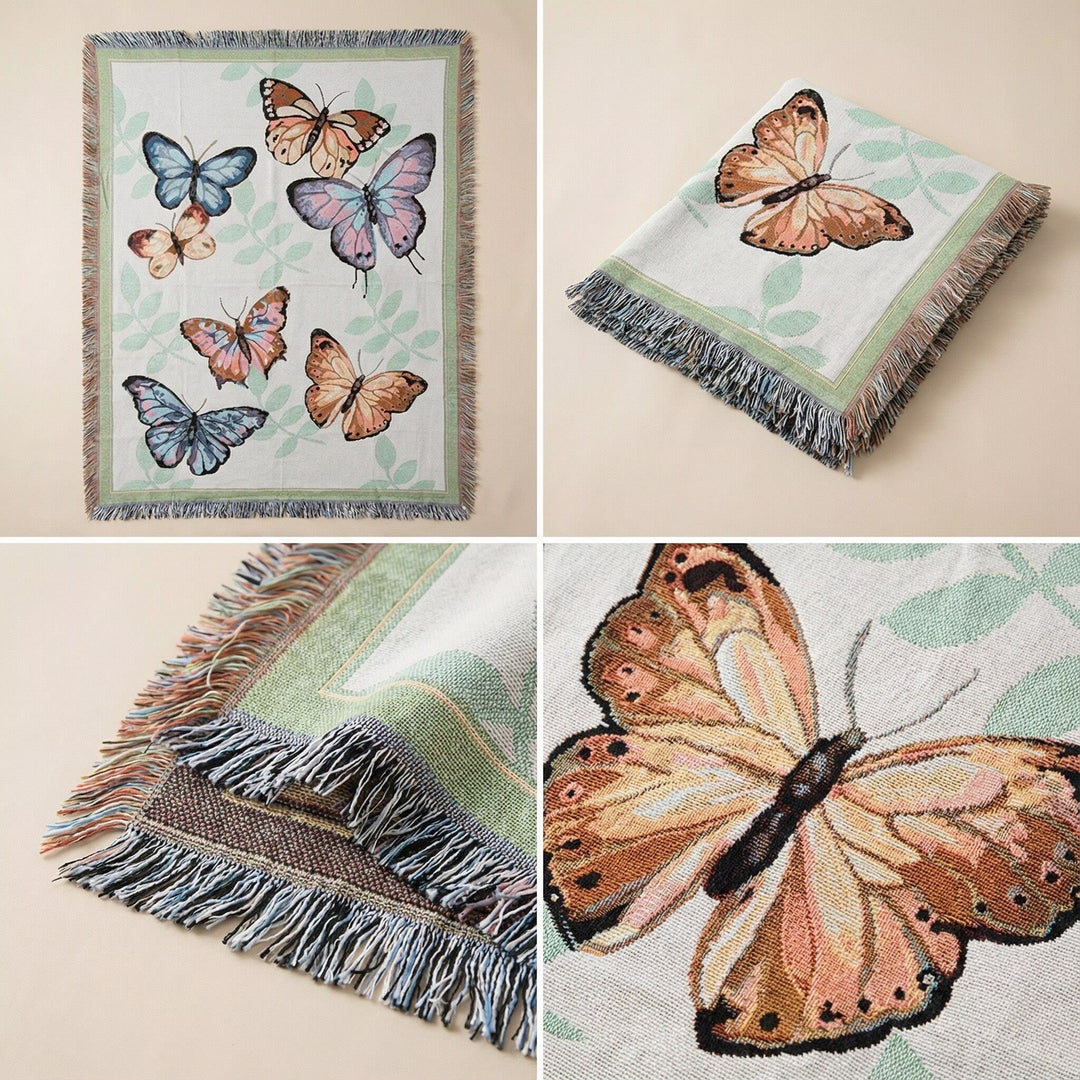 Decorative Fall-Inspired Tapestry Throw Blanket