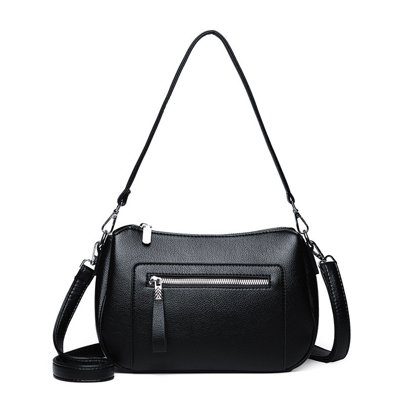 Casual Leather Crossbody Bag Bowlift