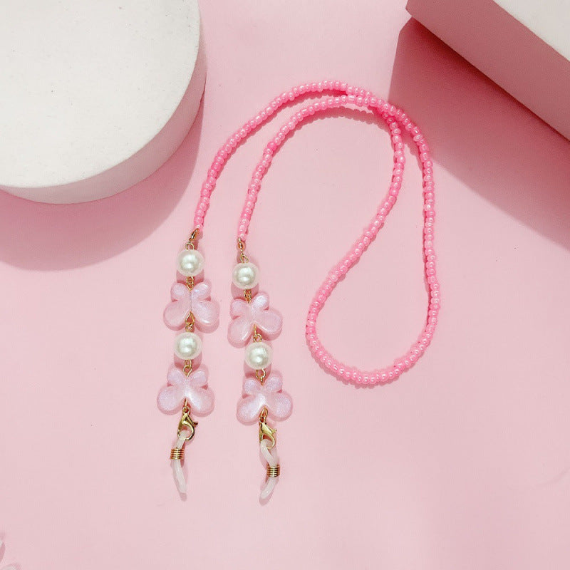 Floral Beaded Eyewear Chain Bowlift