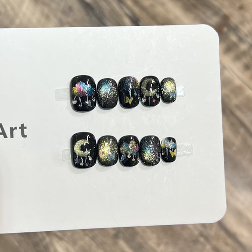 Galaxy-Themed Nail Art Set Bowlift