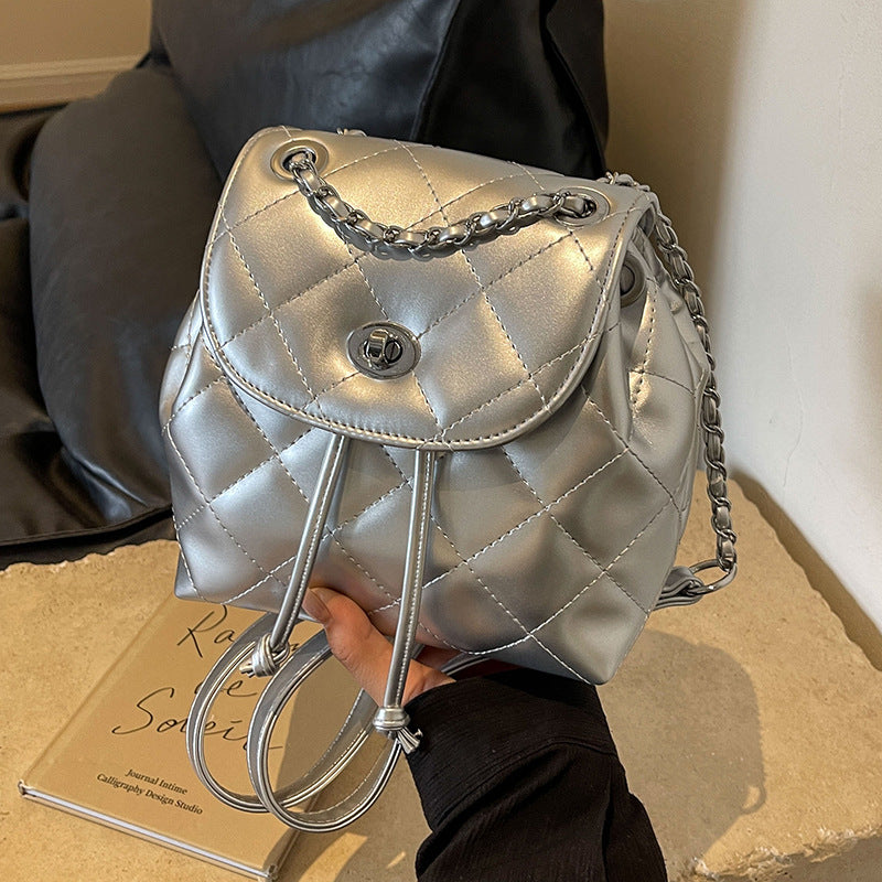 Stylish Quilted Mini Backpack Bowlift