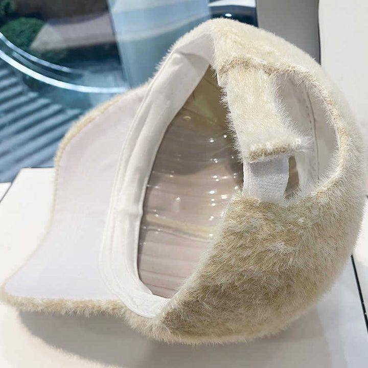 Women's Luxurious Fleece Embellished Baseball Cap Bowlift