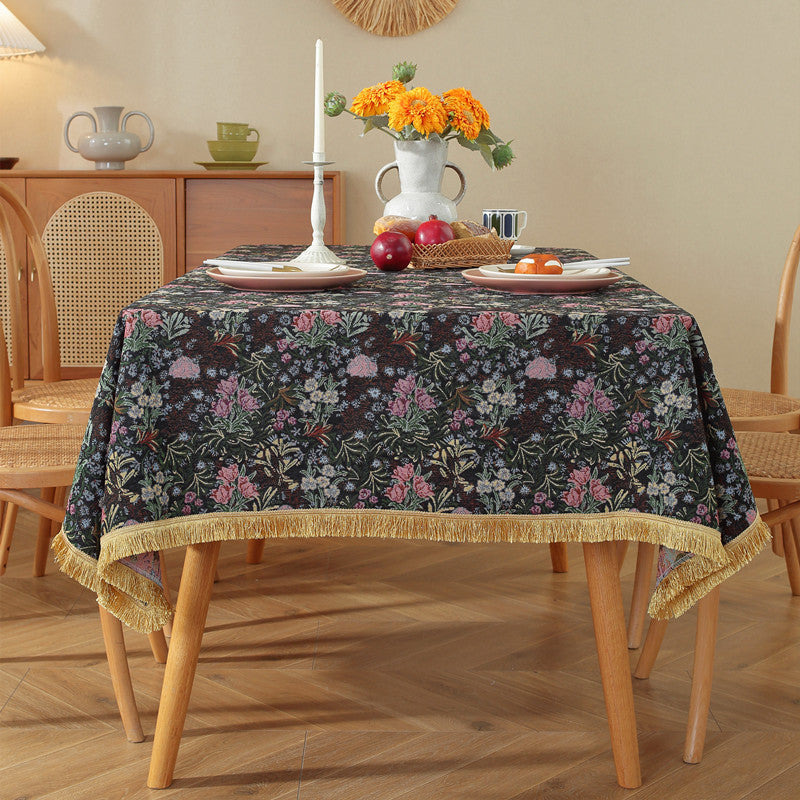 Bohemian Fringed Tablecloth