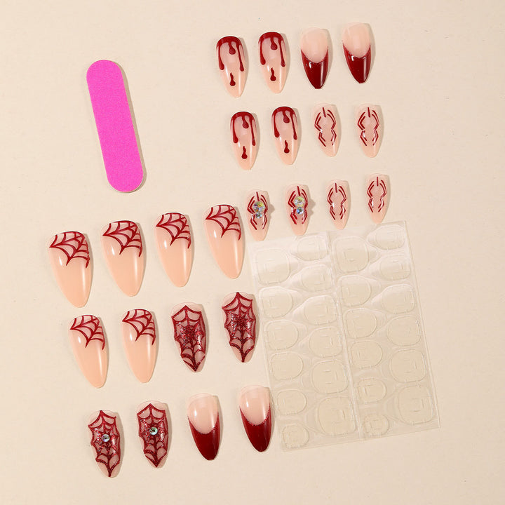 Gothic Horror-Themed Stiletto Nail Art Extensions Bowlift