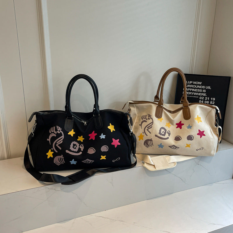 Sporty Travel Bag With Creative Applications Bowlift