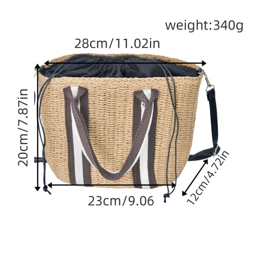 Handmade Crossbody Bag Made of Braided Material with Removable Shoulder Strap Bowlift