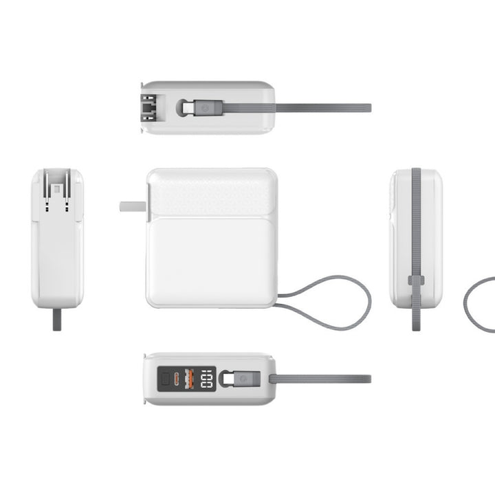 Compact quick-charge power bank with LCD display and integrated safety technology Bowlift