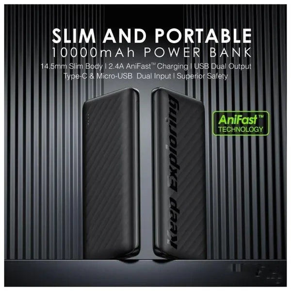 High-capacity portable power bank with dual USB-A and USB-C fast charging Bowlift