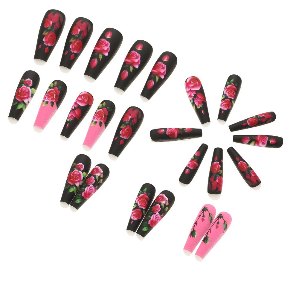Artistic Rose Nail Tips Bowlift