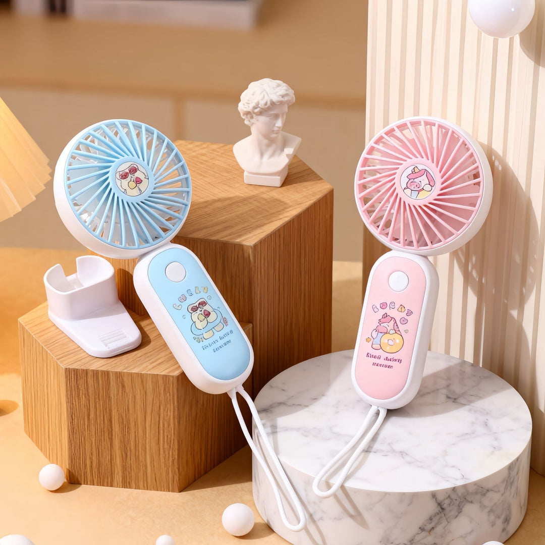Women's Portable USB Hand Fan with Cute Bowlift Design