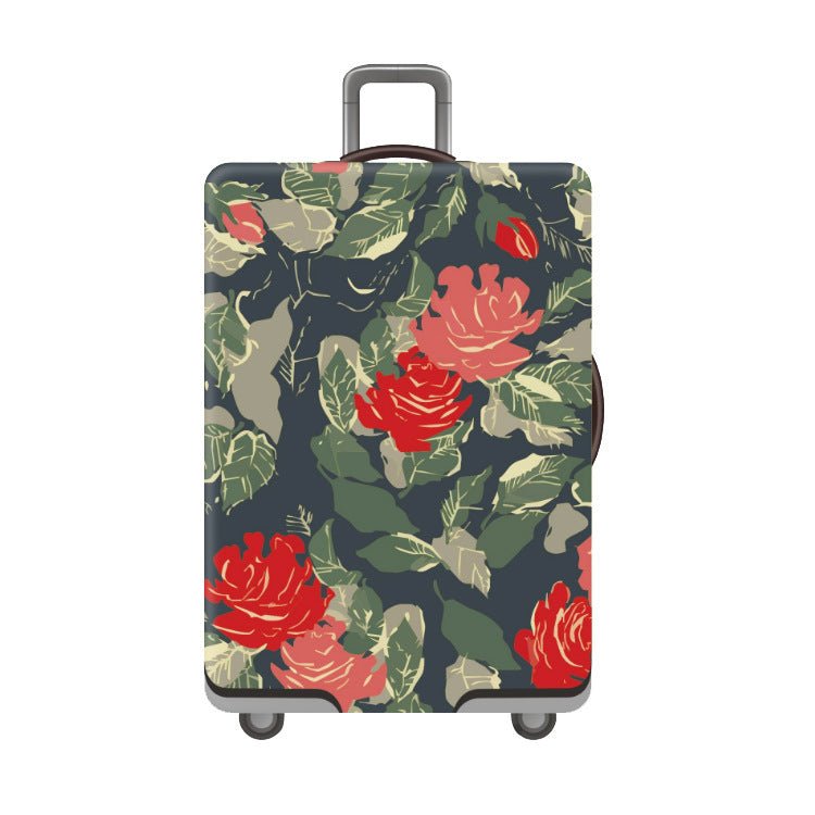 Tropical Leaf Print Hard Shell Luggage Bowlift