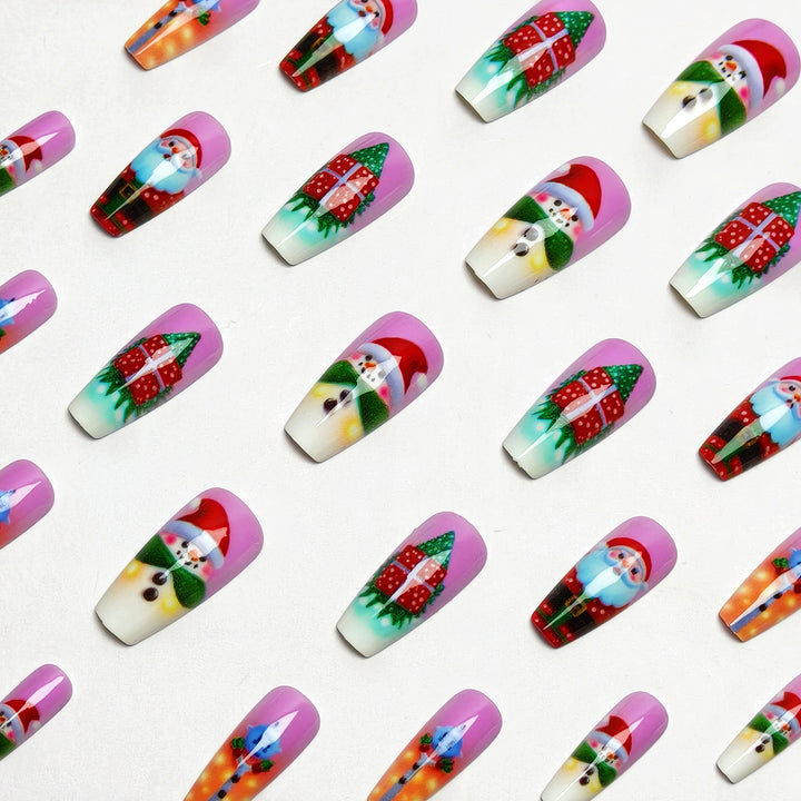 Festive Nail Art Artificial Nails Bowlift
