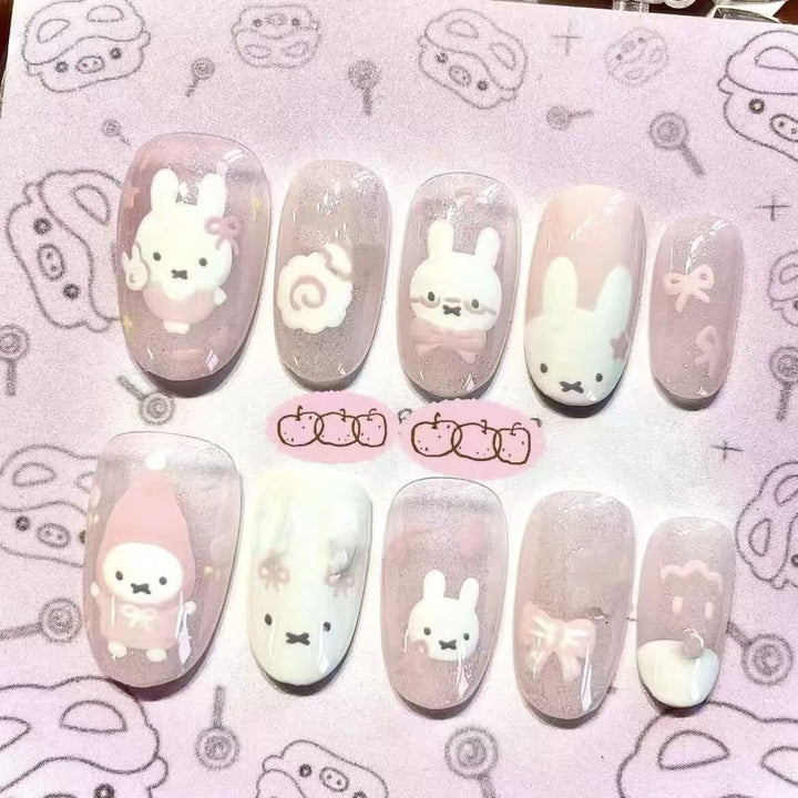 Creative Cartoon Press-On Nail Art Bowlift