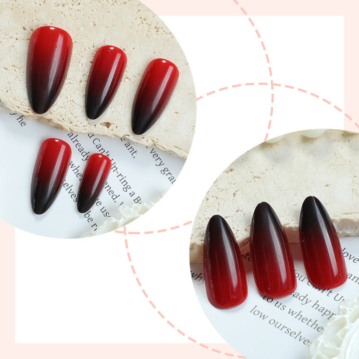 Artificial Stiletto Artificial Nails with Ombre Effect Bowlift