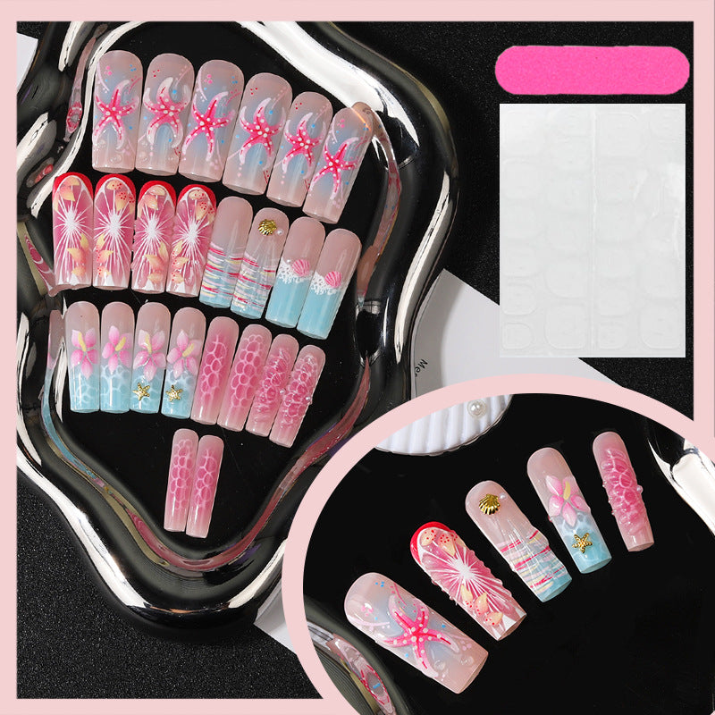 Tropical Ocean-Inspired Press-On Nail Set Bowlift