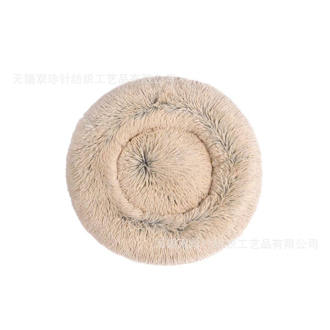 Round Luxury Plush dog bed