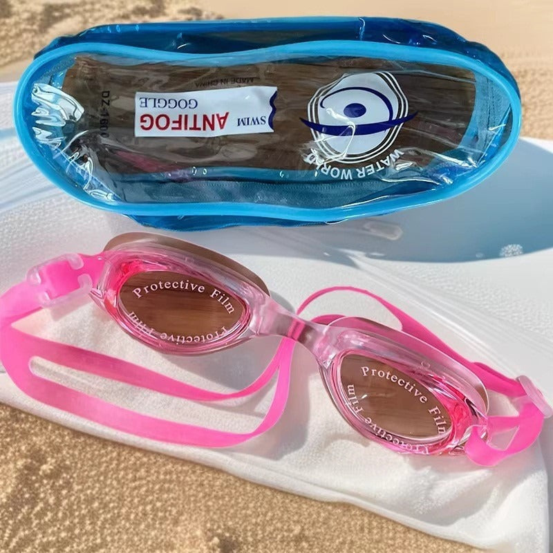 Anti-Fog Swimming Goggles with Protective Lens Bowlift