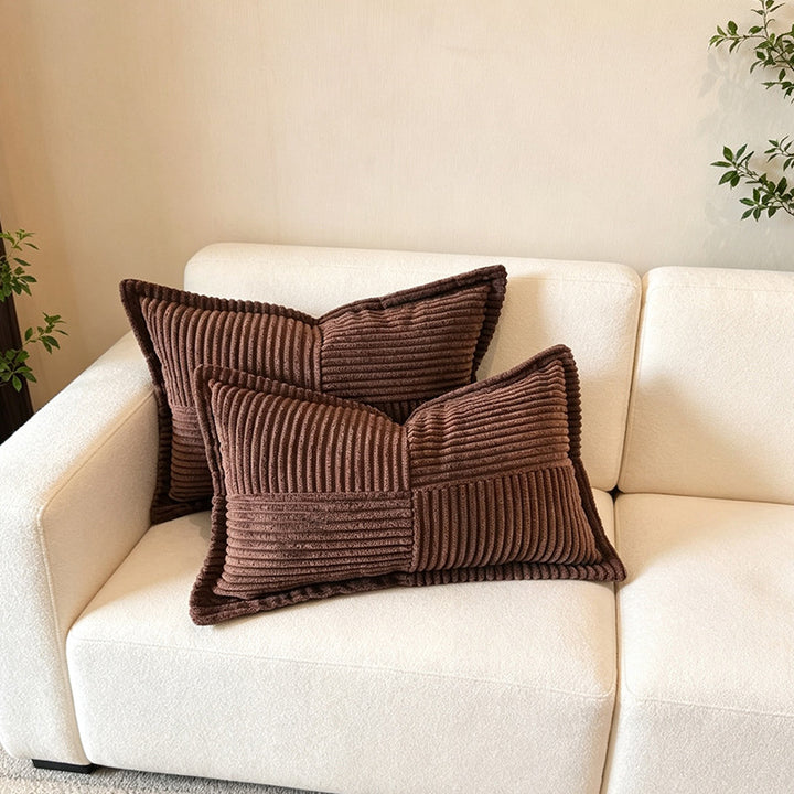 Textured Ribbed Throw Pillow