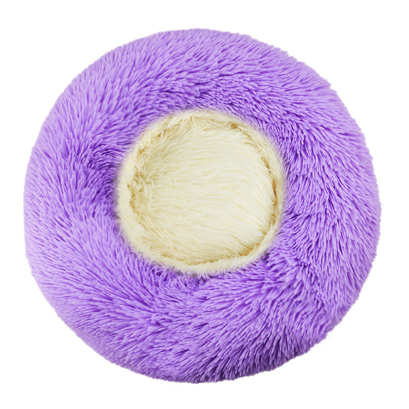 Round Plush Sleeping Bed  Dog Bed
