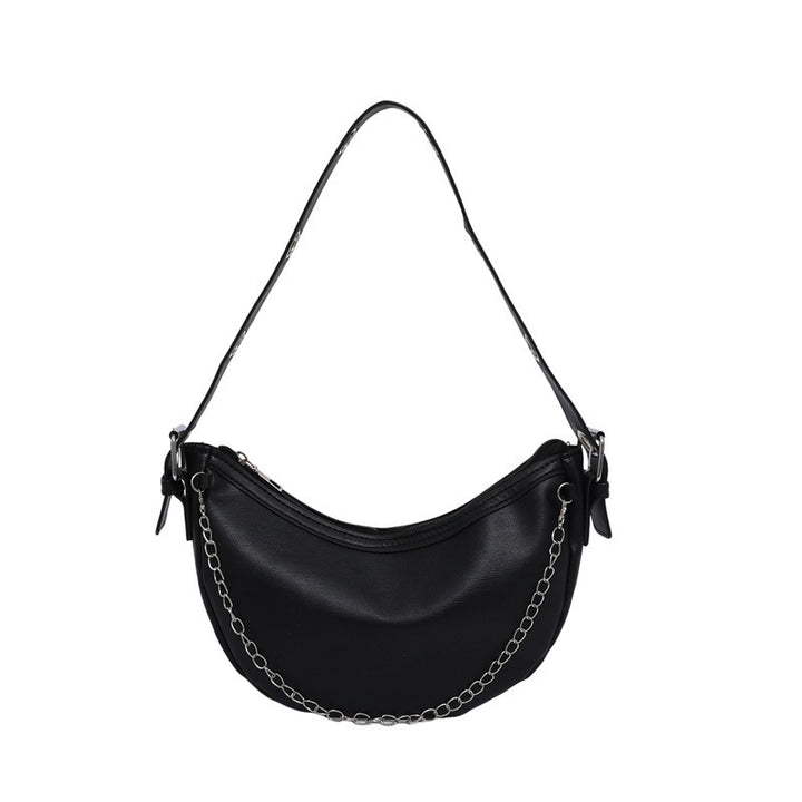 Modern Chain-Handled Hobo Bag Bowlift