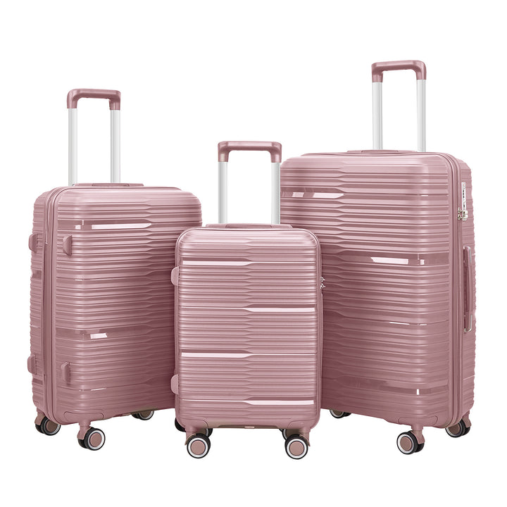 Women's Stylish Textured Hard Shell Luggage Set Bowlift