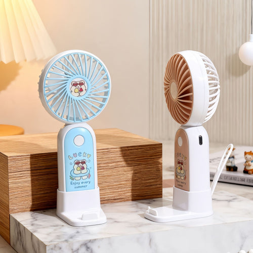 Women's Portable USB Hand Fan with Cute Bowlift Design