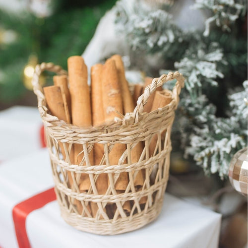 Natural Fiber Decorative Storage Basket Bowlift