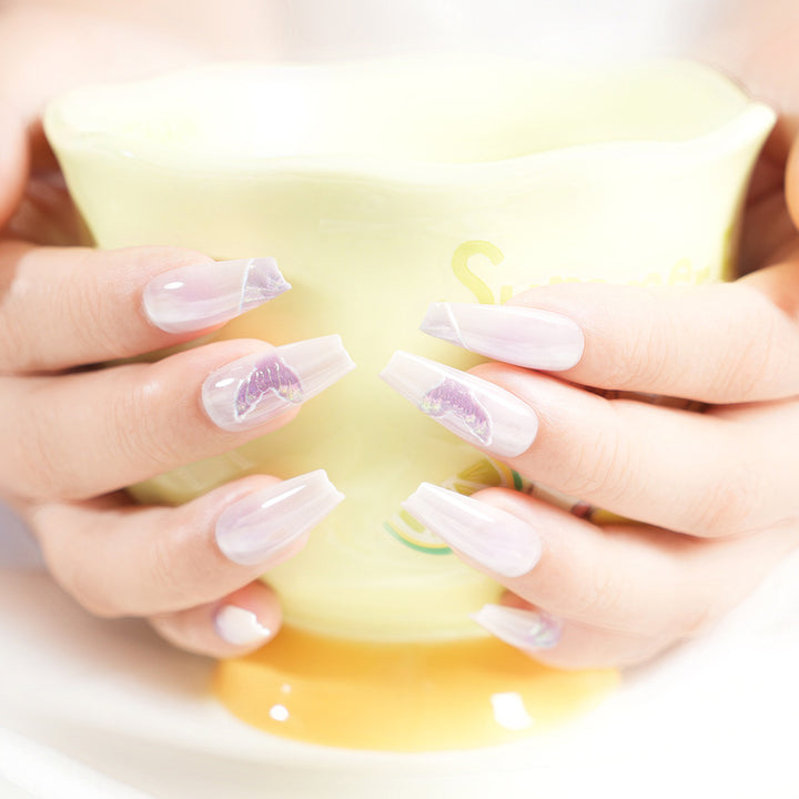 Artistic Butterfly Design Press-On Nail Set Bowlift