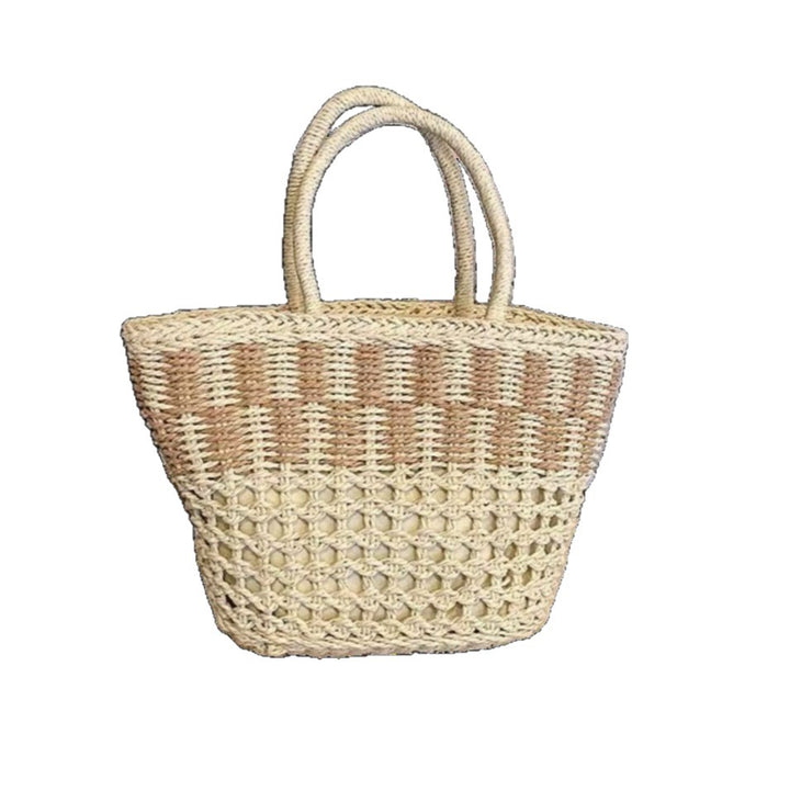 Handbag Made of Woven Natural Material with Airy Structure Bowlift