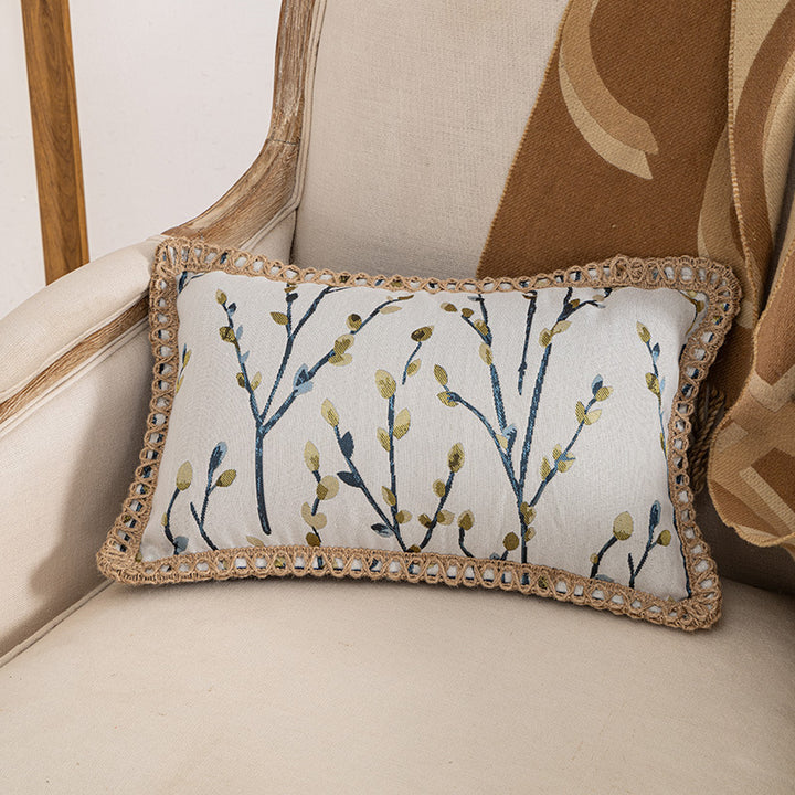 Decorative Textured Floral Cushion