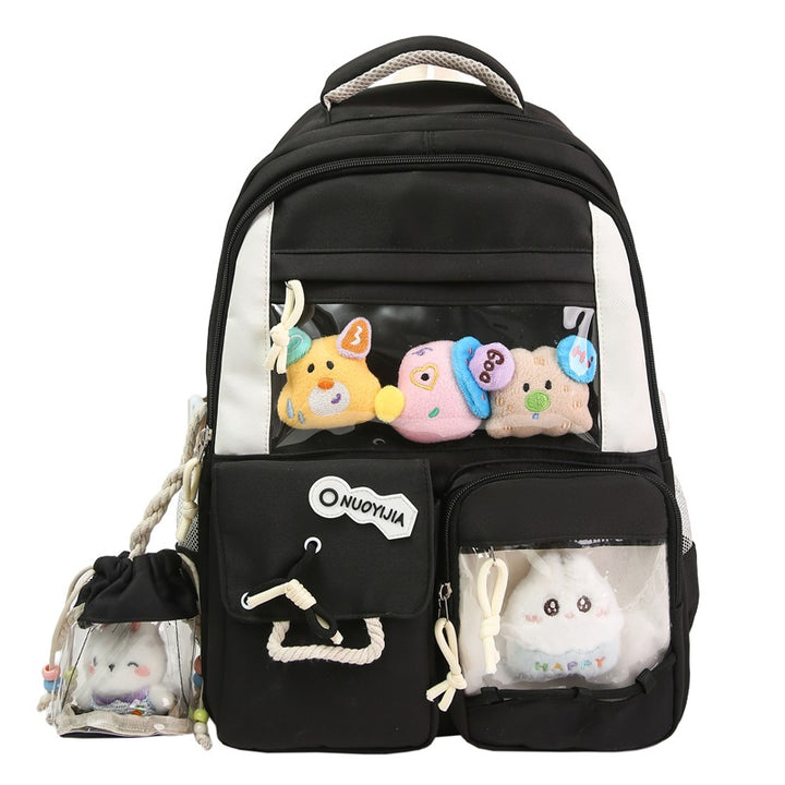 Cute Animal-Themed Multi-Pocket School Backpack Bowlift