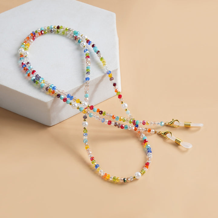 Decorative Colorful Beaded Eyewear Chain Bowlift