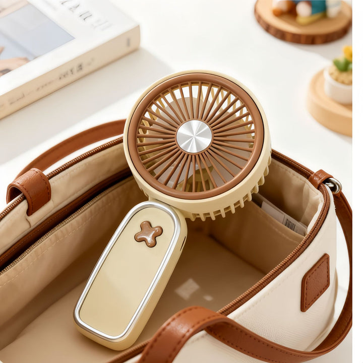 Women portable mini fan with USB charging function and ergonomic design Bowlift