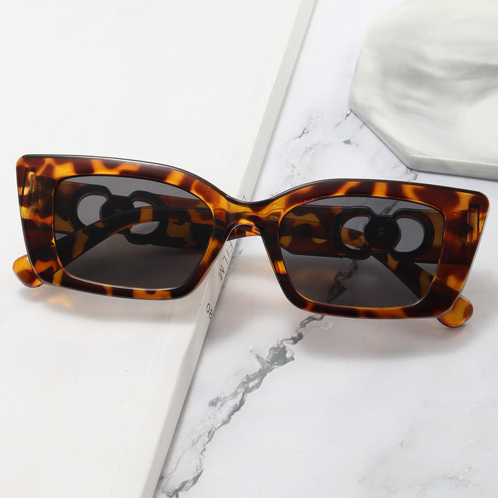 Women's Rectangular Designer Sunglasses with Luxurious Accents Bowlift