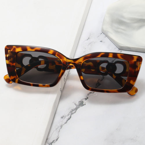 Women's Rectangular Designer Sunglasses with Luxurious Accents Bowlift