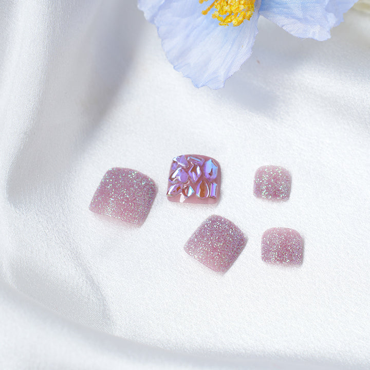 Glittering Rhinestone Press-On Nail Set Bowlift