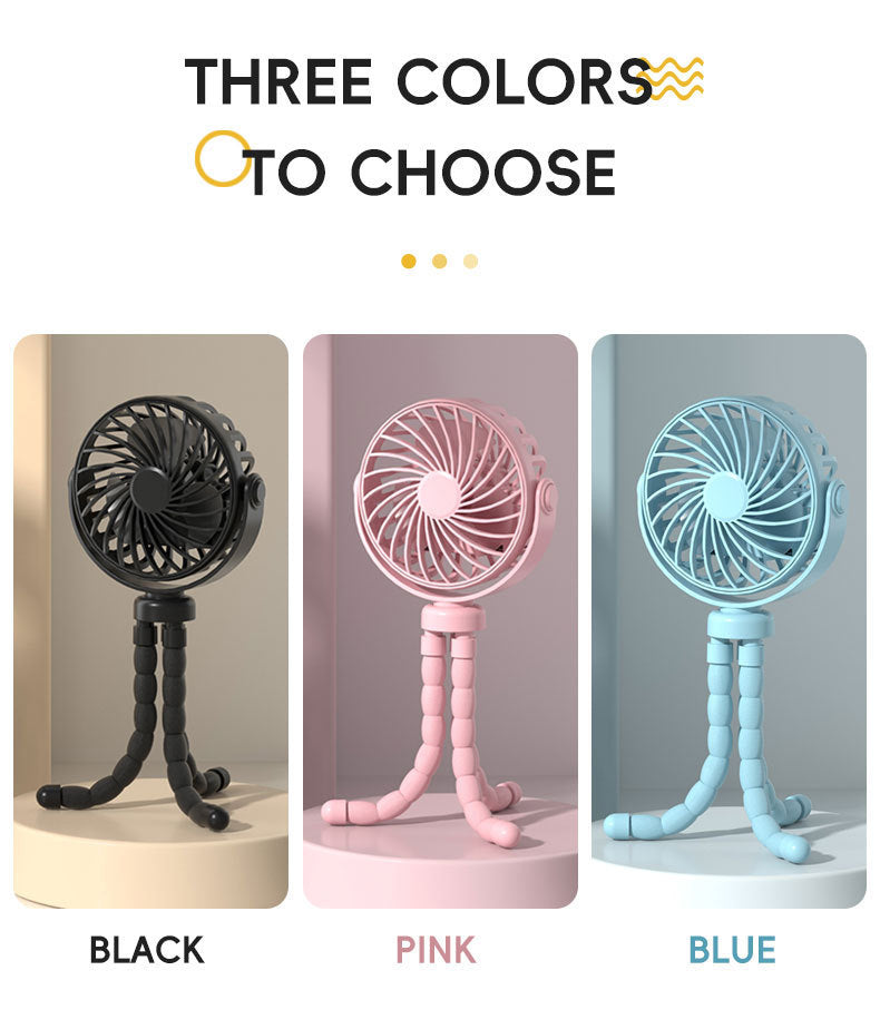 Portable USB Rechargeable Desk Fan Bowlift
