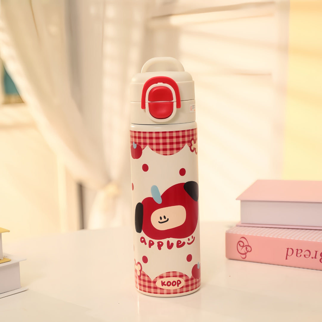 Ladies Insulated Drinking Bottle with Playful Design Bowlift