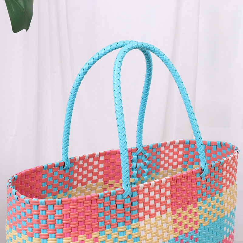 Colorful and Handmade Woven Market Bag Bowlift