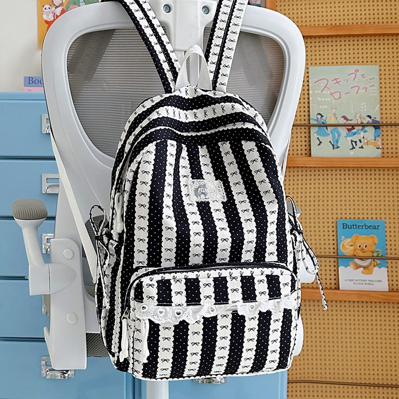 Decorative Patterned Backpack Bowlift