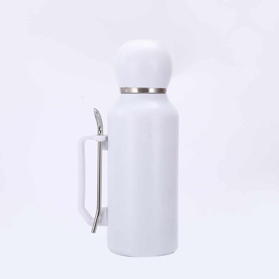 Ladies insulated multifunctional drinking bottle with integrated tea strainer Bowlift