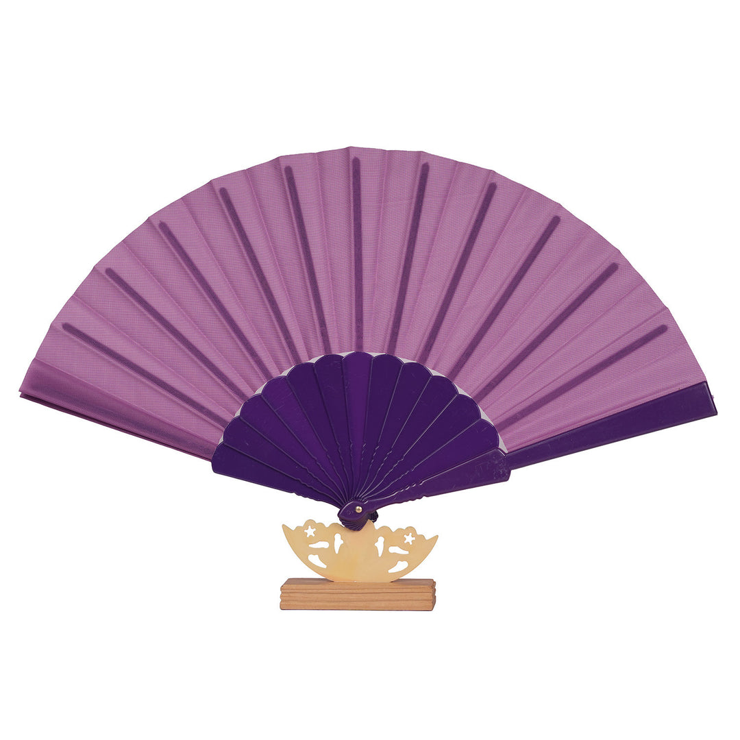 Ladies decorative fan with elegant wooden handle Bowlift
