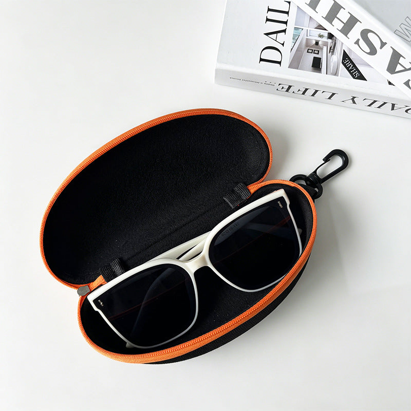 Hard-Shell Protective Sunglasses and Prescription Glasses Case with Zipper and Carabiner Bowlift