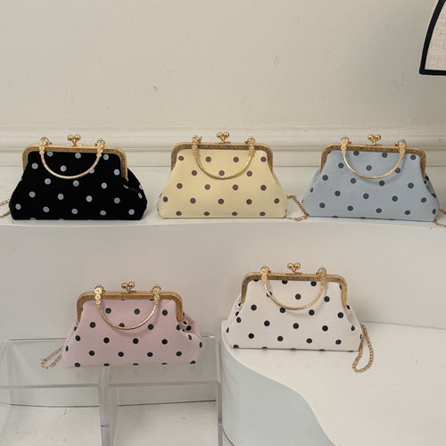 WoVintage Elegant Polka Dot Evening Clutch Bowlift