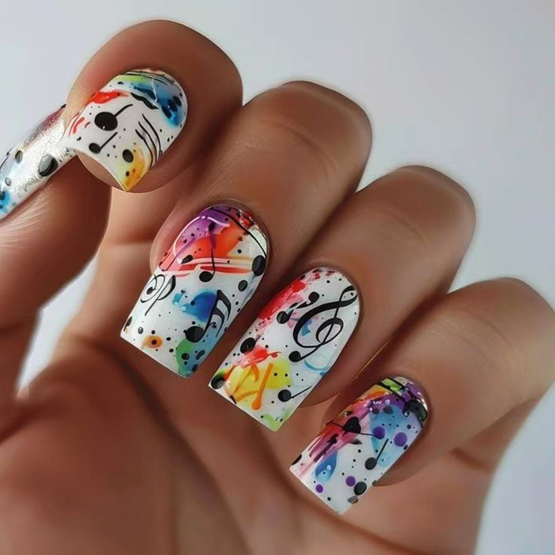 Creative Art Nails with Musical Design Bowlift