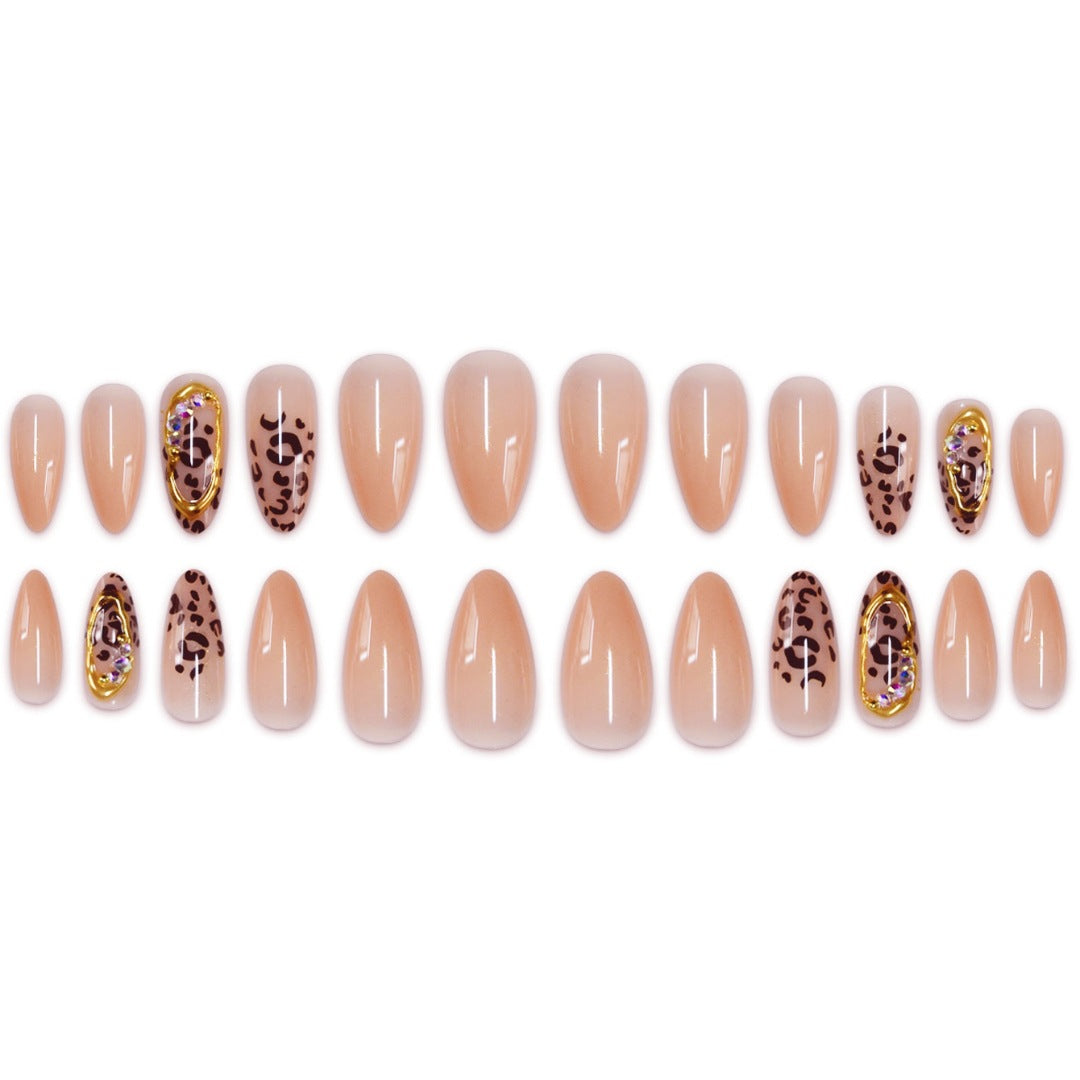Elegant Animal Print Stiletto Press-On Nails Bowlift