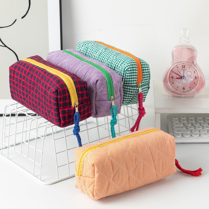 Quilted Zippered Pencil Case Bowlift