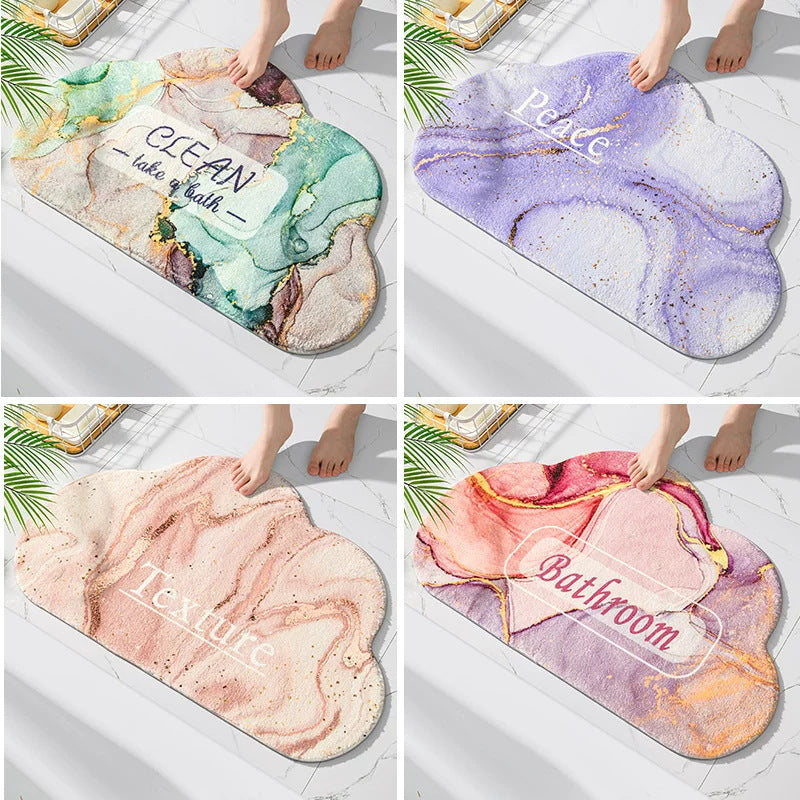 Plush Cloud Shaped Bath Mat Bowlift