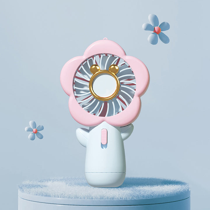 Ladies Portable Flower Fan Bowlift