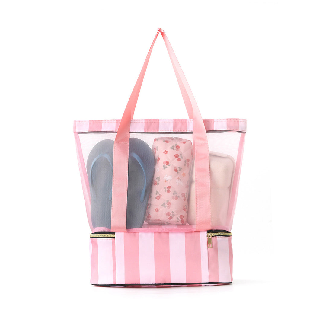 Beach bag with see-through design and large storage Bowlift